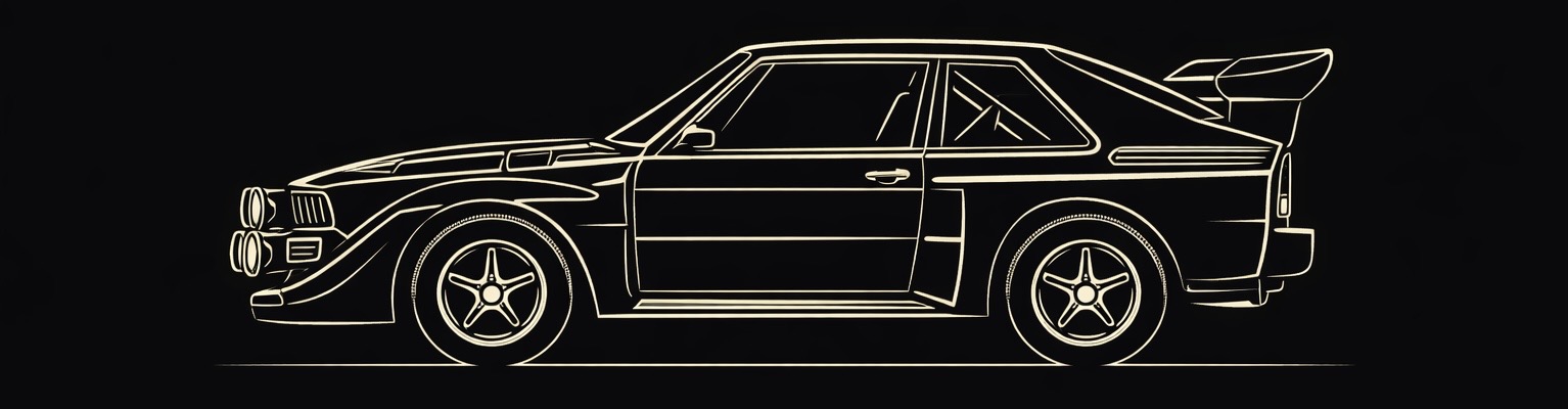 Rally car line art